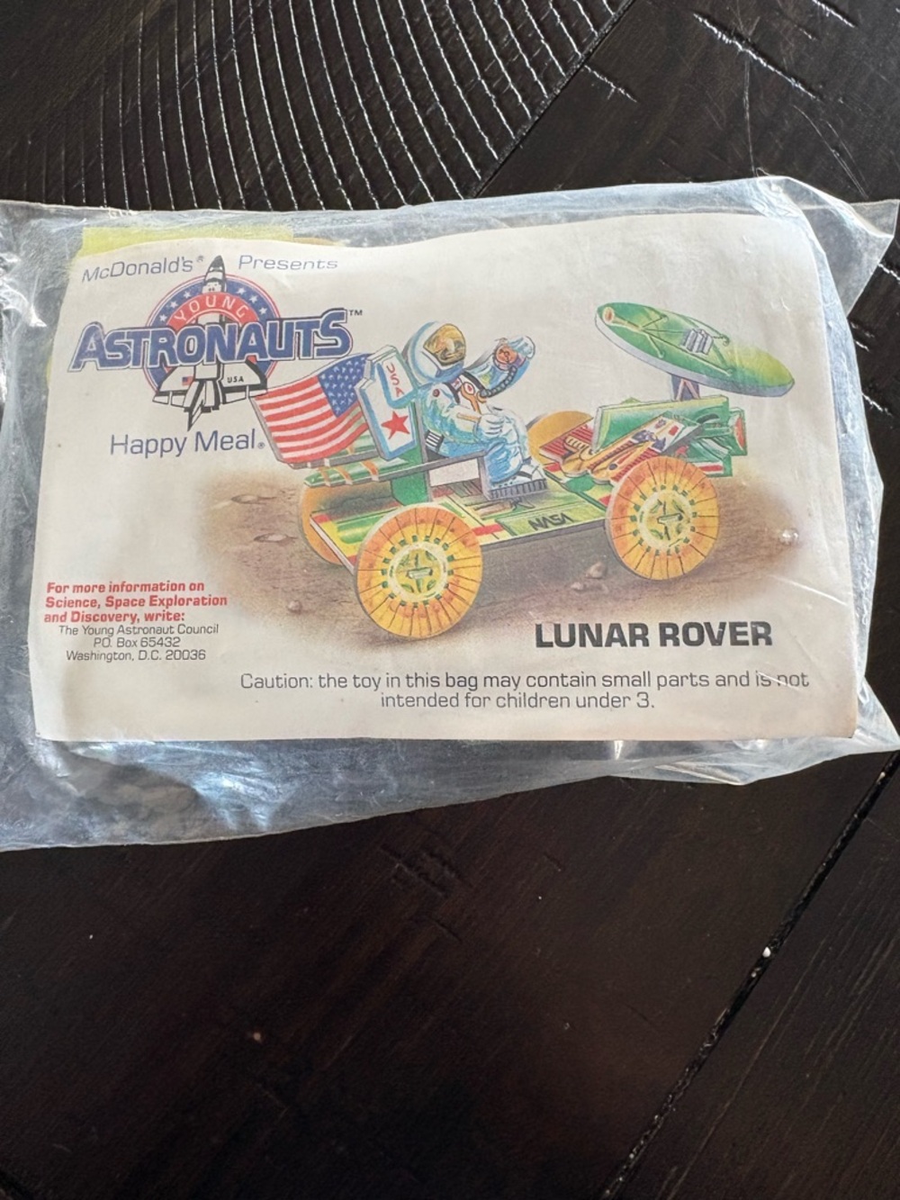 Vintage 1991 McDonald’s happy meal toy from the young astronauts collection